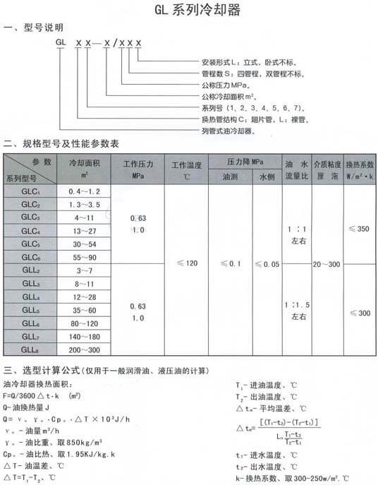 益通GL系列冷却器